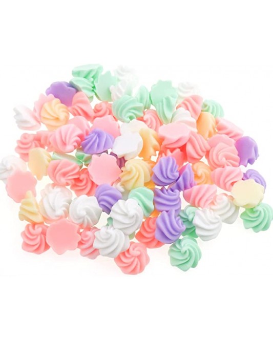126ZY001-28-400p-Mini Cookie Cream Flatback Resin Charm No Hole Beads for DIY