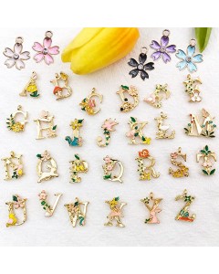 126ZY002-01-500p-Pendant Garden Fairy Tale Enamel Charms for DIY