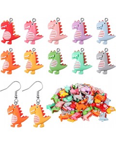 126ZY001-01-100p-Cute Resin Dinosaur Pendants Charms for Girls Kids  DIY Crafting