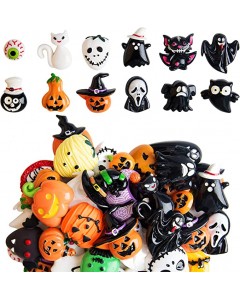 126ZY002-20-50p-Halloween Slime Charms Kalolary Halloween Resin Flatback Charms