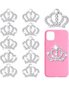 126ZY002-21-50p-Crown Decoration Rhinestone Decoration Flat Crystal Accessories for DIY Crafts