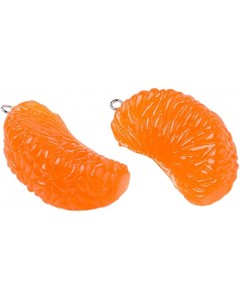 128LZ001-14-100p-Orange Slices Fruit Resin  Cute Dangle Charms Imitation DIY