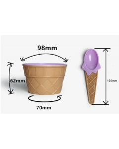 269viyo1-10Set Ice Cream Bowl Spoon Clear/Fluffy Slime Box Popular Kids Food Play Toys For Children Charms Clay DIY Kit Accessories-purple