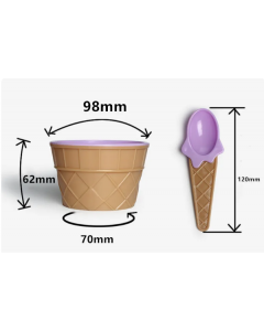 269viyo1-10 Set Ice Cream Bowl Spoon Clear/Fluffy Slime Box Popular Kids Food Play Toys For Children Charms Clay DIY Kit Accessories-yellow(50pcs)
