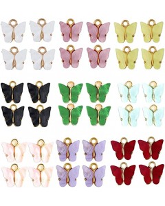 128LZ003-16-10P-Butterfly Cute Charms for Jewelry Making DIY