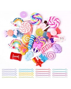 128LZ002-09-15P-Kawaii Candy  Resin Embellishments Supplies for DIY