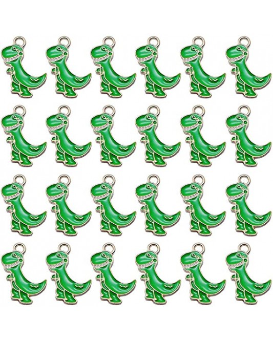 128LZ003-14-10P-Cartoon DIY Small Dinosaur Alloy Charm DIY 80pcs