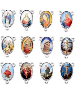 128LZ003-09-10P-Picture Enamel Alloy Connector Pendants Charms For DIY