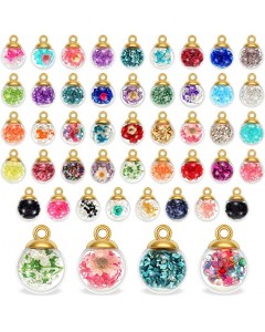 128LZ003-17-10P-Mixed Glass Ball Pendant Crystal Glass Ball Charm